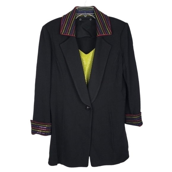 ST. JOHN Evening Marie Gray sequin knot jacket blazer interchangeable - Picture 6 of 13